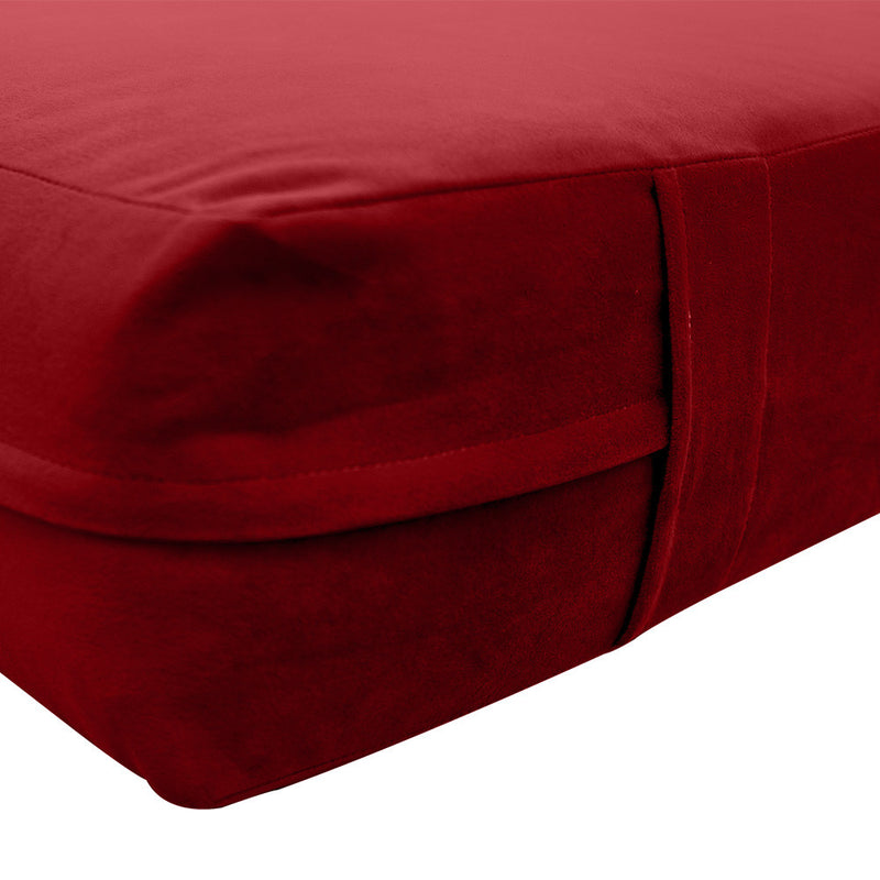 Knife Edge 6" Twin Size 75x39x6 Velvet Indoor Daybed Mattress Fitted Sheet |COVER ONLY| - AD369