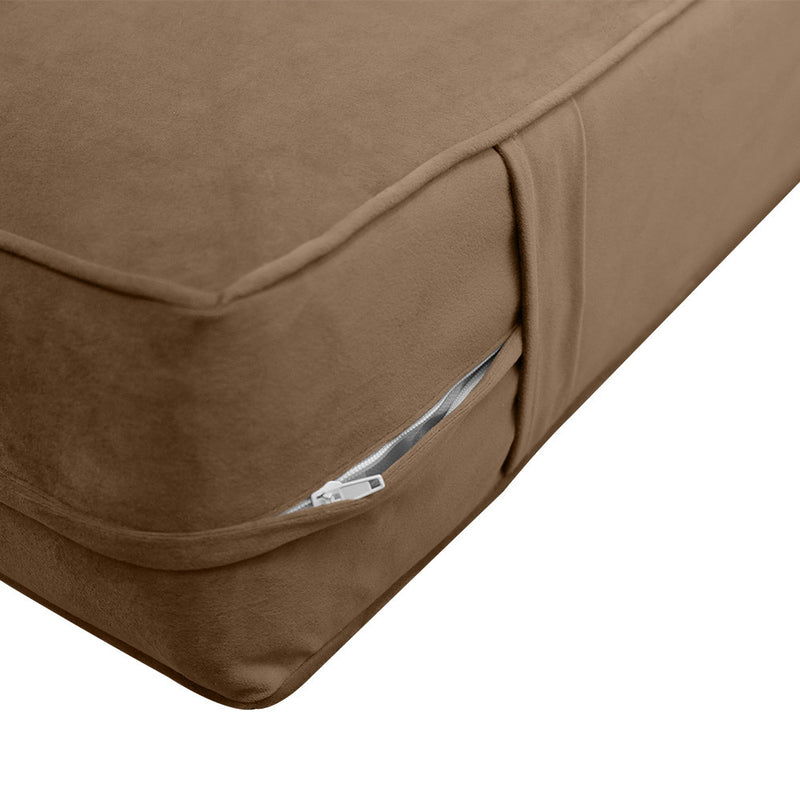 Same Pipe 6" Twin Size 75x39x6 Velvet Indoor Daybed Mattress Fitted Sheet |COVER ONLY|-AD308