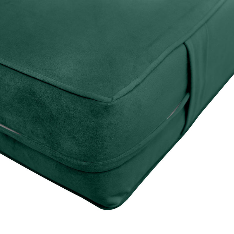 Same Pipe 8" Twin-XL 80x39x8 Velvet Indoor Daybed Mattress |COVER ONLY|-AD317