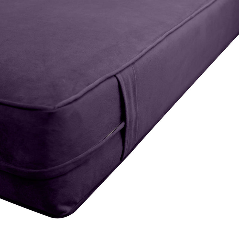 Same Pipe 8" Twin-XL 80x39x8 Velvet Indoor Daybed Mattress |COVER ONLY|-AD339