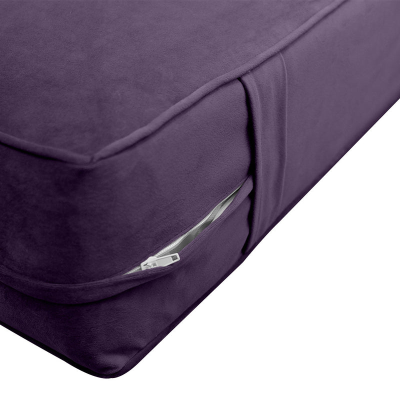 Same Pipe 8" Twin-XL 80x39x8 Velvet Indoor Daybed Mattress |COVER ONLY|-AD339