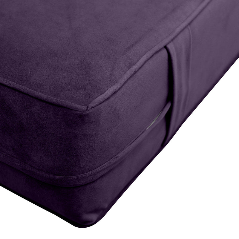 Same Pipe 8" Twin-XL 80x39x8 Velvet Indoor Daybed Mattress |COVER ONLY|-AD339