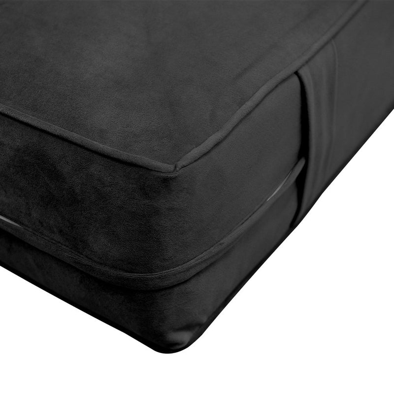 Same Pipe 8" Twin-XL 80x39x8 Velvet Indoor Daybed Mattress |COVER ONLY|-AD350