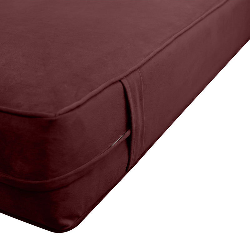 Same Pipe 8" Twin-XL 80x39x8 Velvet Indoor Daybed Mattress |COVER ONLY|-AD368