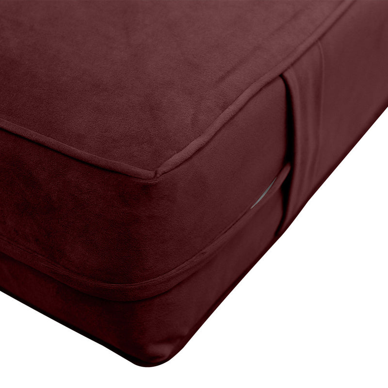 Same Pipe 8" Twin-XL 80x39x8 Velvet Indoor Daybed Mattress |COVER ONLY|-AD368