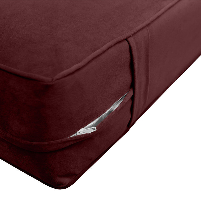 Same Pipe 8" Twin-XL 80x39x8 Velvet Indoor Daybed Mattress |COVER ONLY|-AD368