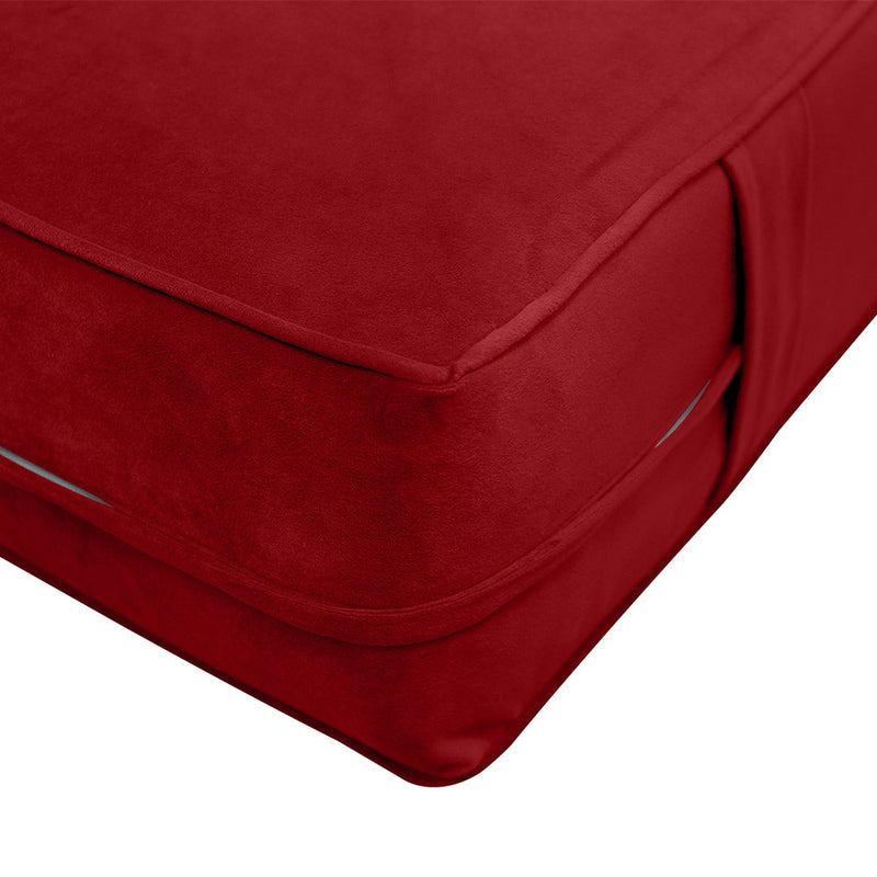 Same Pipe 8" Twin-XL 80x39x8 Velvet Indoor Daybed Mattress |COVER ONLY|-AD369