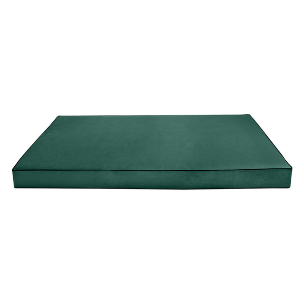 Contrast Pipe 8" Twin Size 75x39x8 Velvet Indoor Daybed Mattress Fitted Sheet |COVER ONLY|-AD317