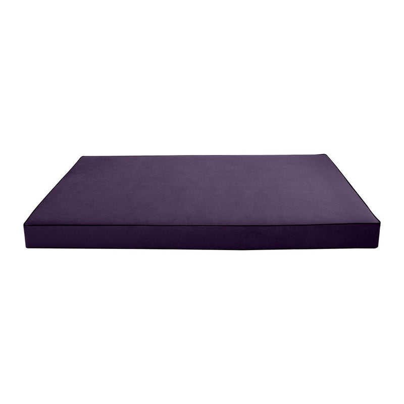 Contrast Pipe 8" Twin Size 75x39x8 Velvet Indoor Daybed Mattress Fitted Sheet |COVER ONLY|-AD339