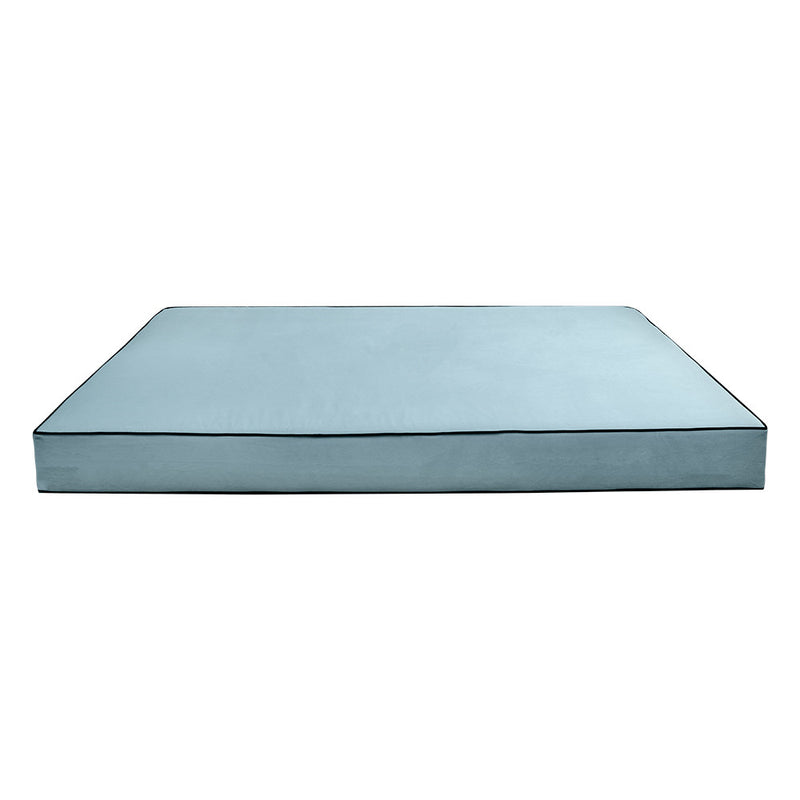 Contrast Pipe 8" Twin Size 75x39x8 Velvet Indoor Daybed Mattress Fitted Sheet |COVER ONLY|-AD355