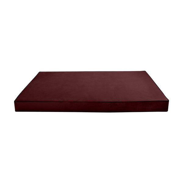 Contrast Pipe 8" Twin Size 75x39x8 Velvet Indoor Daybed Mattress Fitted Sheet |COVER ONLY|-AD368