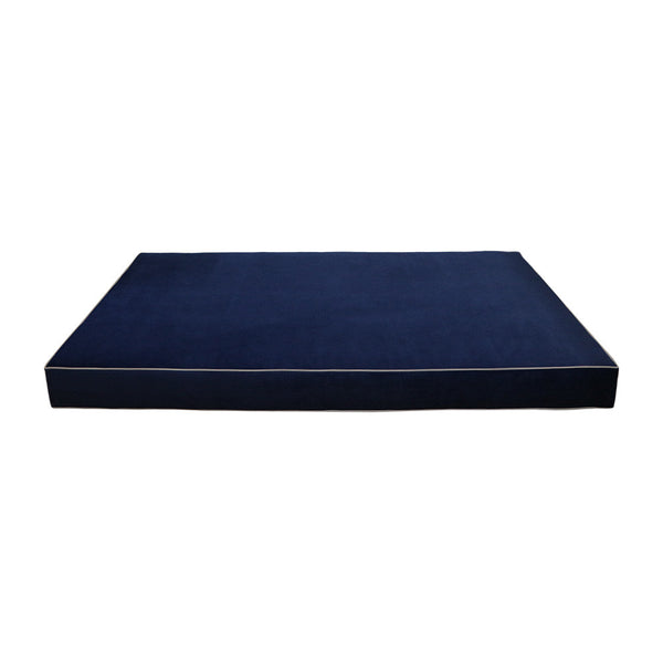 Contrast Pipe 8" Twin Size 75x39x8 Velvet Indoor Daybed Mattress Fitted Sheet |COVER ONLY|-AD373