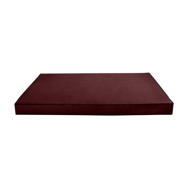 Contrast Pipe 6" Twin-XL 80x39x6 Velvet Indoor Daybed Mattress COVER ONLY-AD368