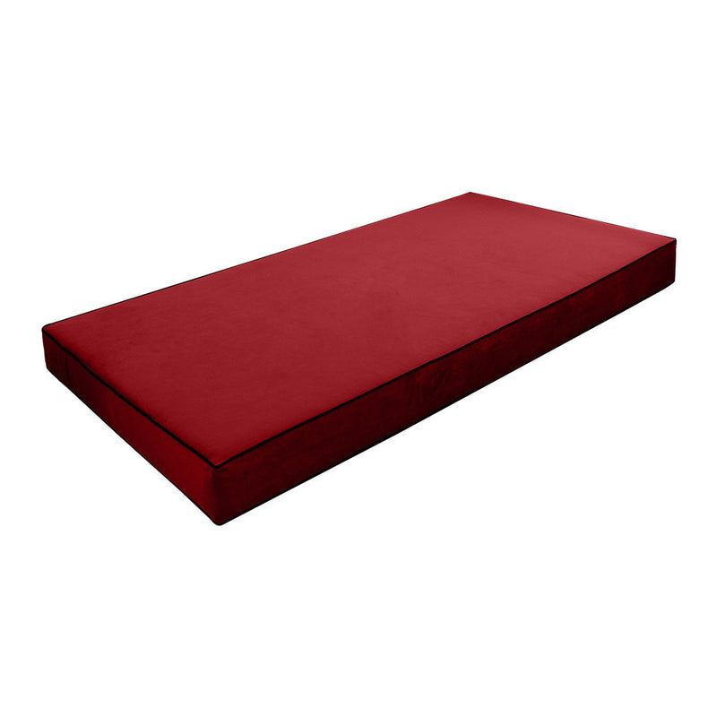 Contrast Pipe 6" Twin-XL 80x39x6 Velvet Indoor Daybed Mattress COVER ONLY-AD369