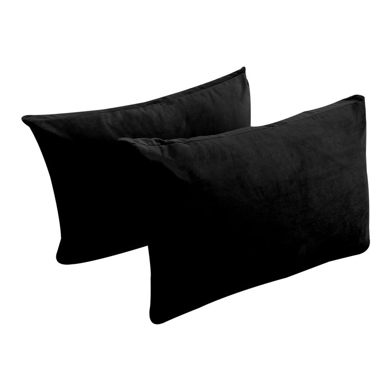 STYLE V1 Twin Velvet Knife Edge Indoor Daybed Bolster Pillow |COVER ONLY| AD374