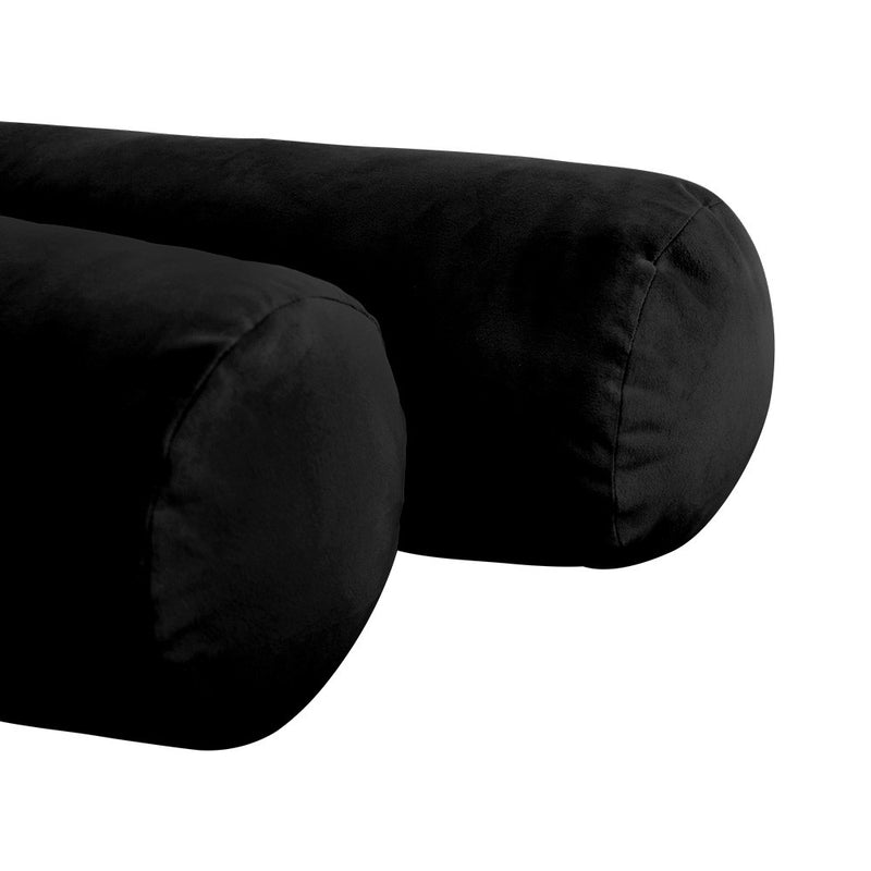 STYLE V1 Twin Velvet Knife Edge Indoor Daybed Bolster Pillow |COVER ONLY| AD374