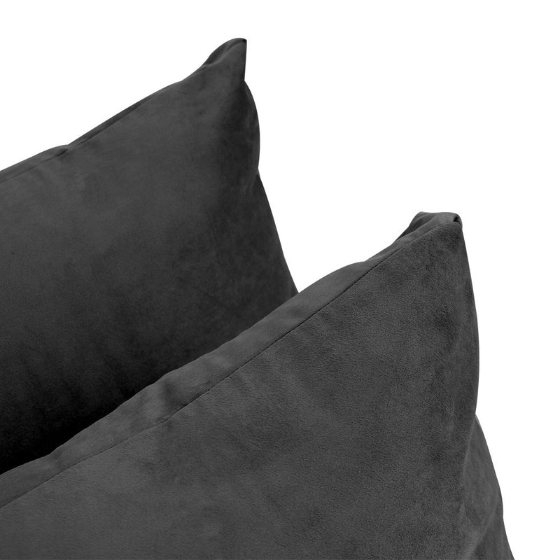 STYLE V1 Full Velvet Knife Edge Indoor Daybed Bolster Pillow |COVER ONLY| AD350