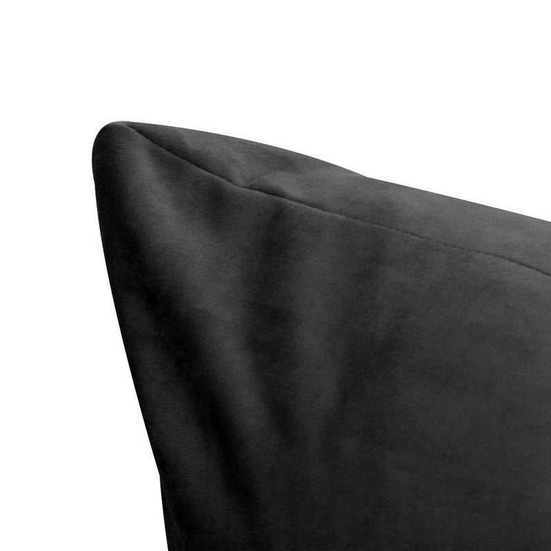 STYLE V4 Full Velvet Knife Edge Indoor Daybed Bolster Pillow |COVER ONLY| AD350