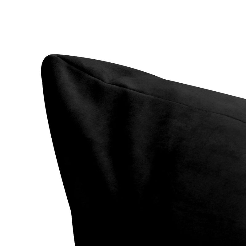 STYLE V4 Full Velvet Knife Edge Indoor Daybed Bolster Pillow |COVER ONLY| AD374