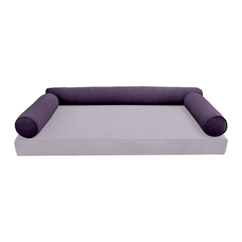 STYLE V6 TwinXL Velvet Pipe Trim Indoor Daybed Cushion Bolster |COVER ONLY| AD339