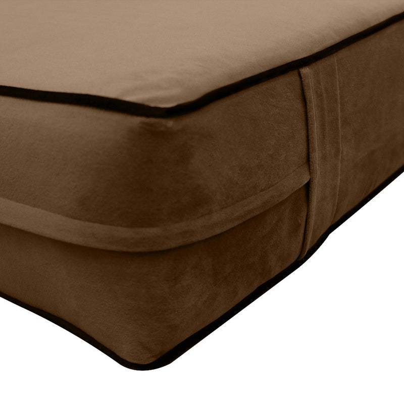 STYLE V3 Full Velvet Contrast Pipe Indoor Daybed Mattress Pillow|COVER ONLY| AD308