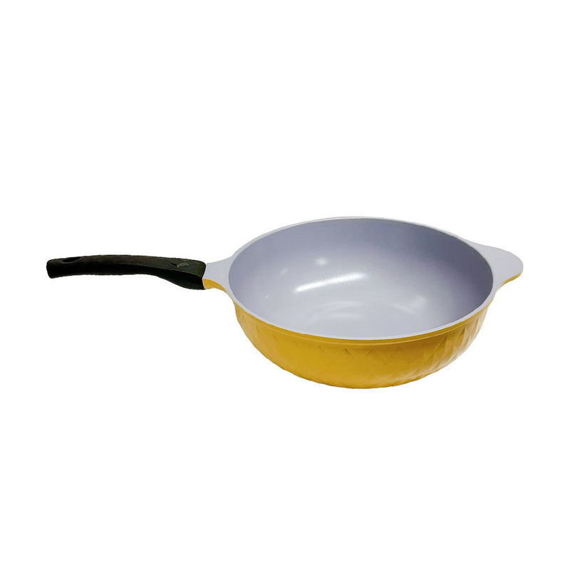 12.5" Ceramic Frying Pan Cookware Nonstick Ceramic Interior Exterior Cooking Pan