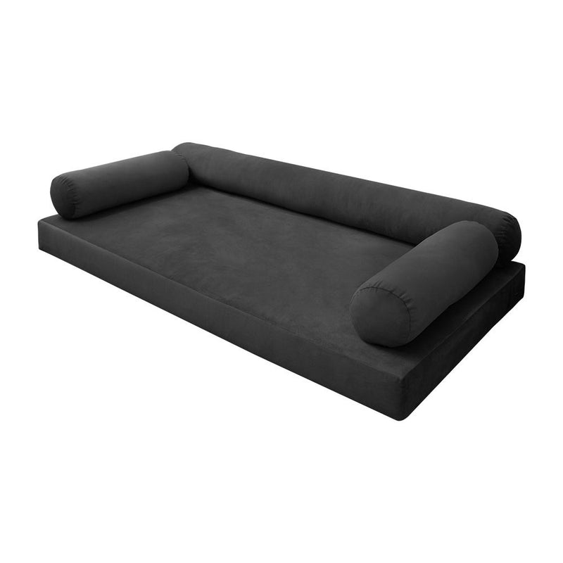 STYLE V6 Full Velvet Knife Edge Indoor Daybed Mattress Pillow |COVER ONLY| AD350