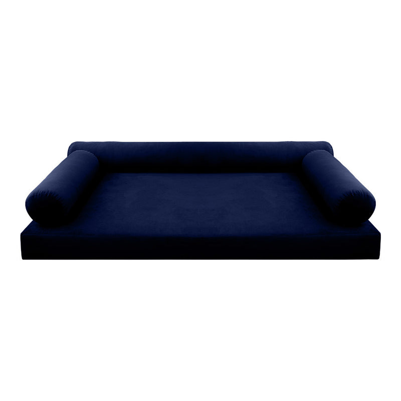 STYLE V6 Twin-XL Velvet Knife Edge Indoor Daybed Mattress Pillow |COVER ONLY| AD373