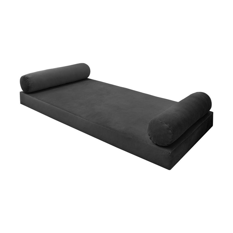 STYLE V5 Twin Velvet Knife Edge Indoor Daybed Mattress Pillow |COVER ONLY| AD350