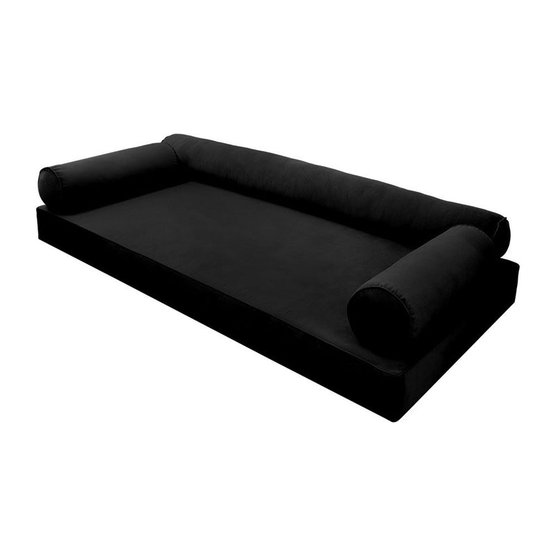 STYLE V6 Twin Velvet Pipe Trim Indoor Daybed Mattress Pillow |COVER ONLY| AD374