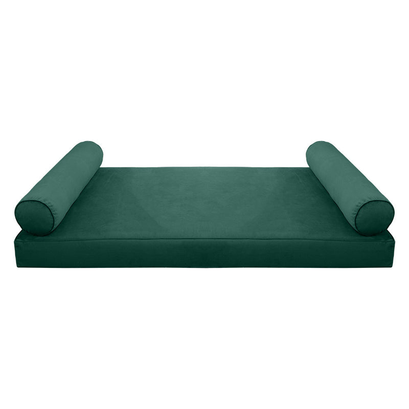 STYLE V5 Twin Velvet Pipe Trim Indoor Daybed Mattress Pillow |COVER ONLY| AD317