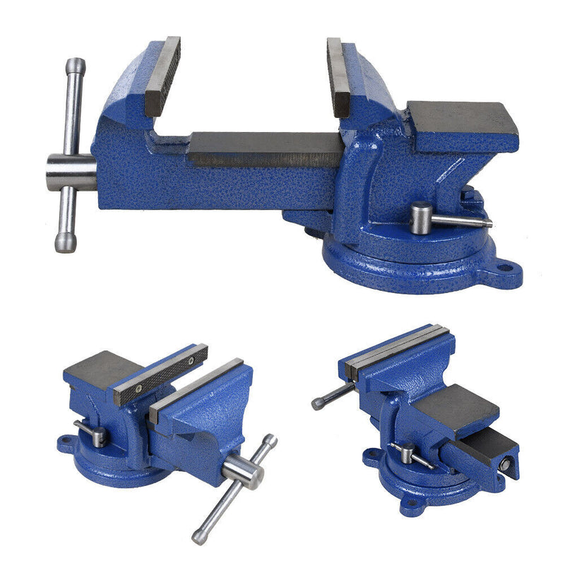 Heavy Duty 5" Bench Vise Anvil Swivel Locking Base Table Top Jaw Clamping Vise