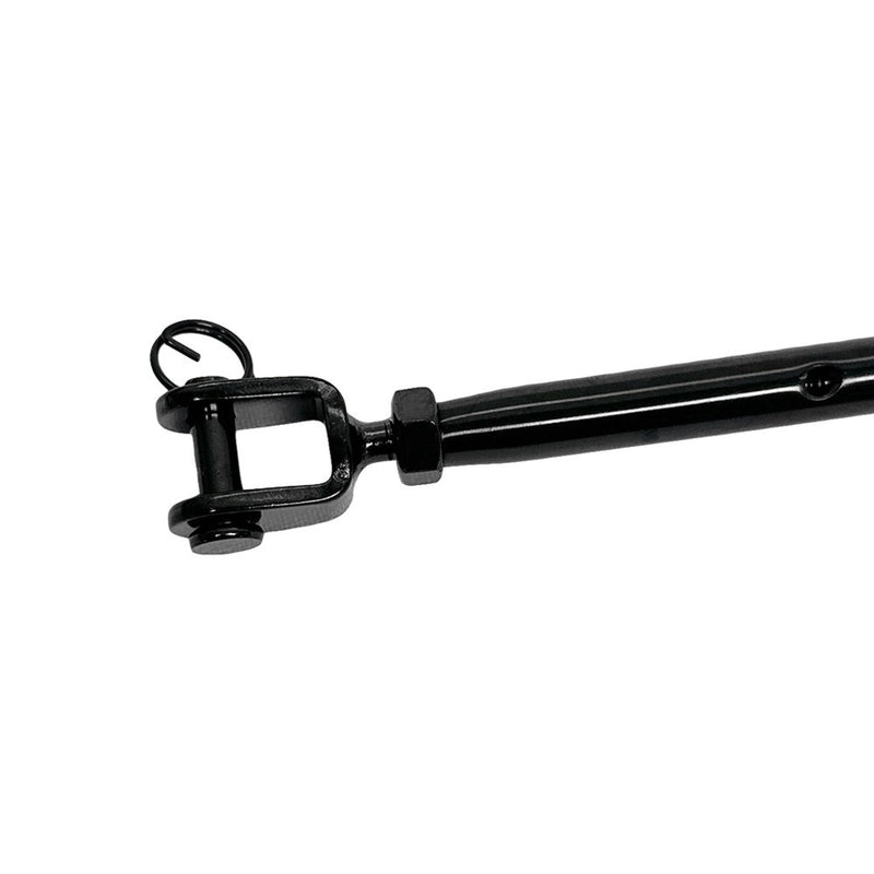 3/16" Cable Black Oxide 316 Stainless Steel Hand Swage Jaw Life Line Stud Pipe Body Turnbuckle Cable Rail