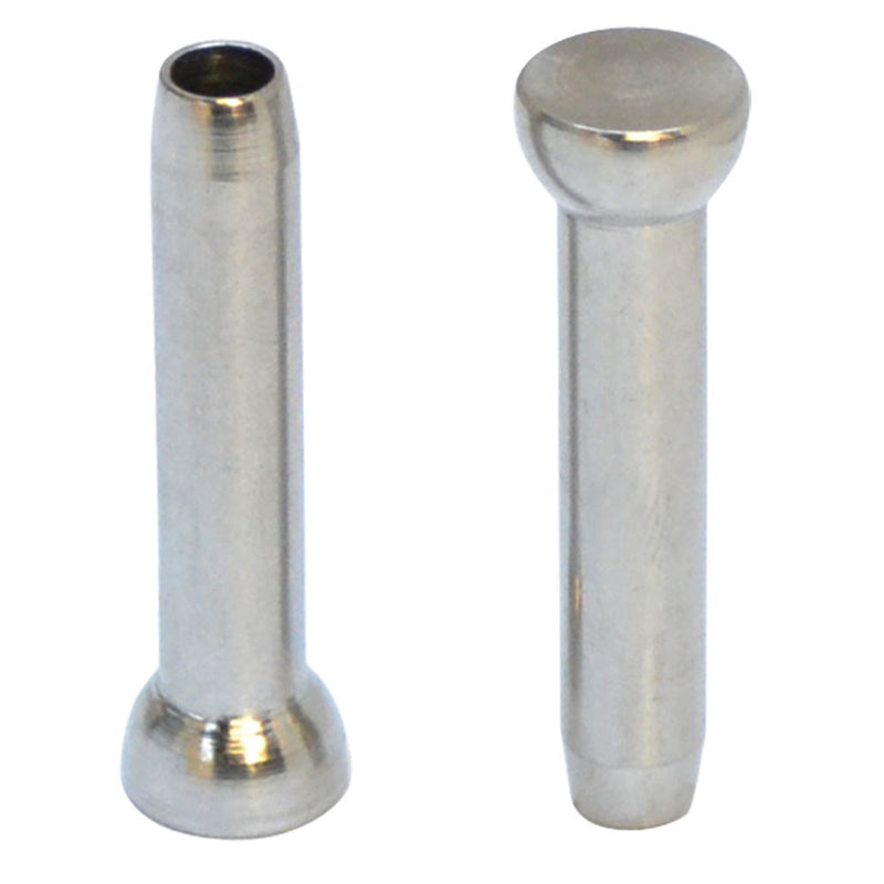 Stainless Steel 316 Swage Stemball Fittings for WOOD POST 1/8", 3/16", 1/4" Cable Size 10PC