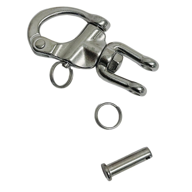 Marine Boat Stainless Steel 3-1/2" Jaw Swivel Snap Shackle 1,500LB WLL Yacht