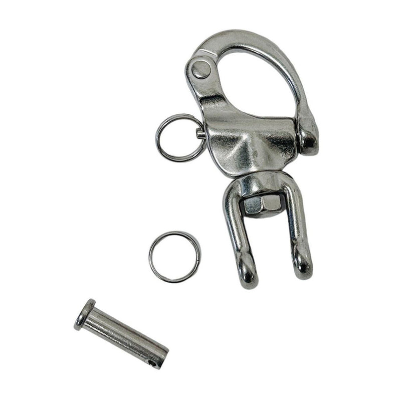 4Pc Marine Boat Stainless Steel 3-1/2" Jaw Swivel Snap Shackle 1500LB WLL Yacht