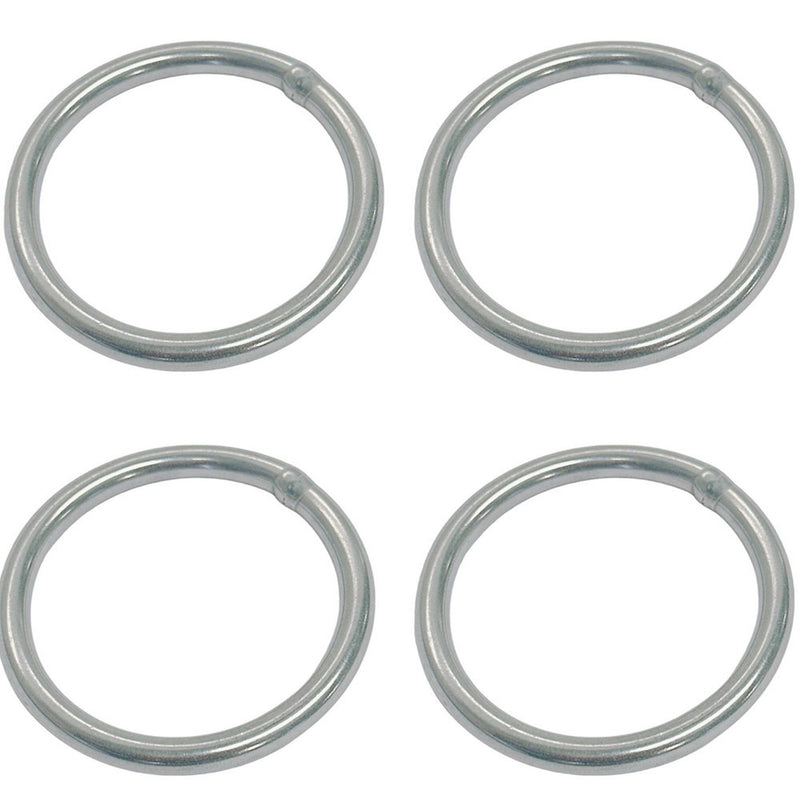 4 Pc Marine Stainless Steel 5/32" x 2" Round Ring Link Connect 880LB WLL Yacht