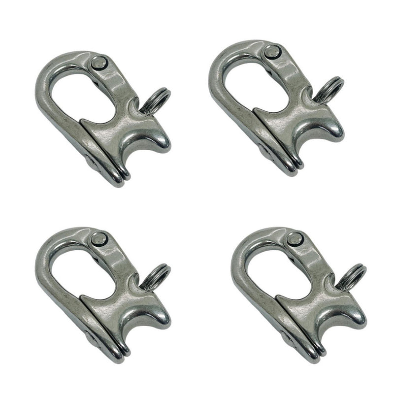 4 Pc Marine Boat Stainless Steel 2-1/2" Rope Sheet Snap Shackle Rope 1500 Lb WLL