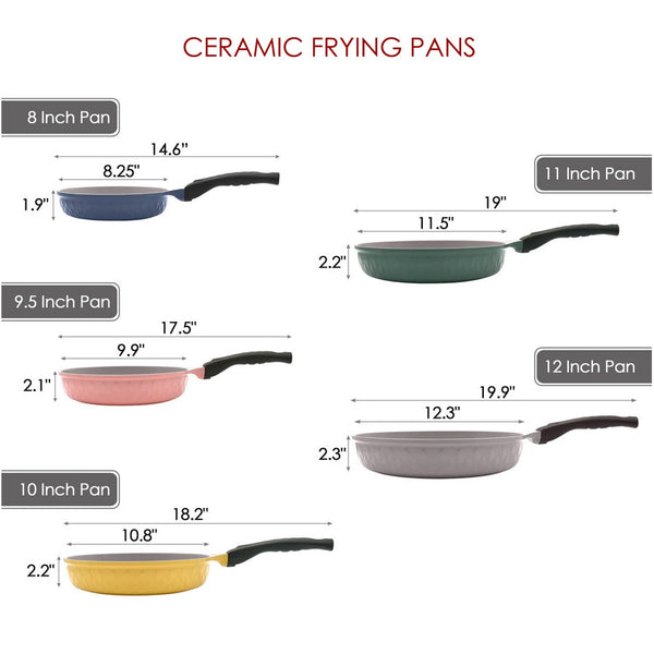 MADE IN KOREA, 12.5 5 Layer Marble Coating Wok Non-Stick Cooking Frying Pan