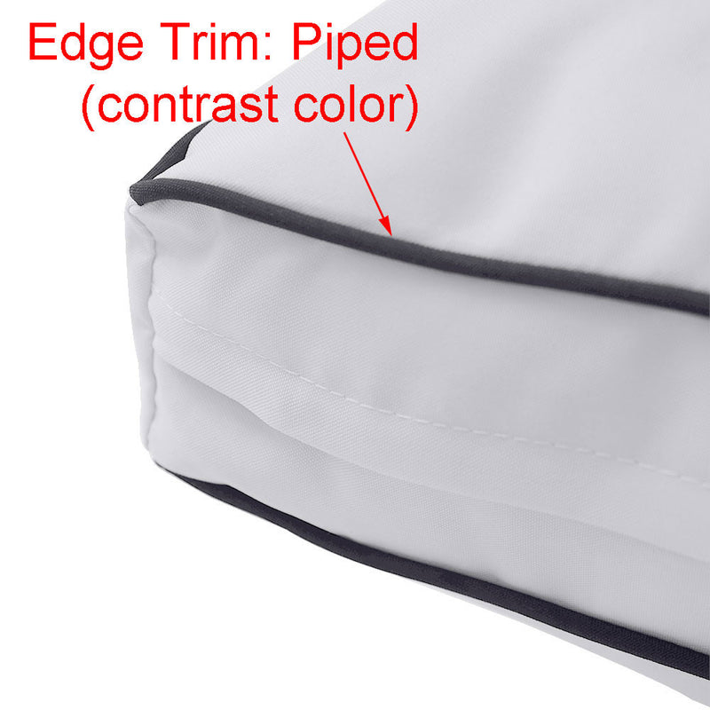 |COVER ONLY| Style 1 Twin Contrast Trim Daybed Mattress Bolster Back Covers AD110